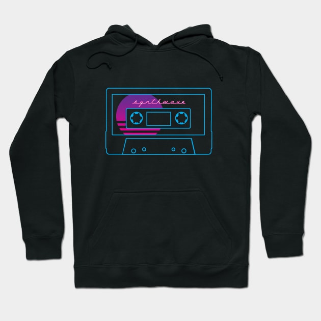 Synthwave Cassette Hoodie by GloopTrekker